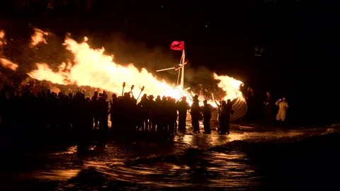 South Mainland Up Helly Aa 2017 Stock Footage 77600258