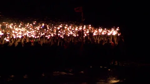 South Mainland Up Helly Aa 2017 Stock Footage 77600326