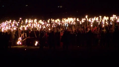 South Mainland Up Helly Aa 2017 Stock Footage 77600365