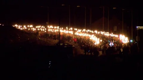 South Mainland Up Helly Aa 2017 Stock Footage 77600422