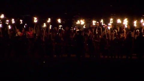 South Mainland Up Helly Aa 2017 Stock Footage 77607885