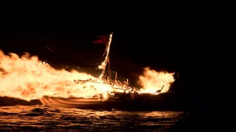 South Mainland Up Helly Aa 2017 Stock Footage 77607887