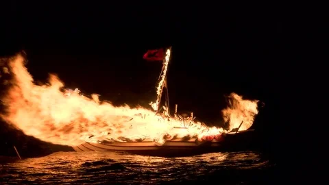 South Mainland Up Helly Aa 2017 Stock Footage