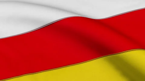 South Ossetia Flag Loop Stock Footage 241223019
