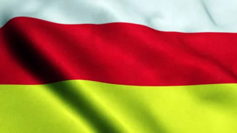 South Ossetia flag - seamless loop. Video stock 232797330