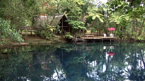 South Pacific Blue Lagoon Video stock 52575282