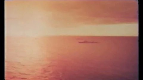 South Pacific nuclear test fails on Johnston Island in 1962 as Thor missile Stock Footage 106908326