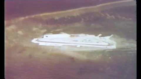 South Pacific nuclear tests on Johnston Island in 1962. Stock Footage 106908019