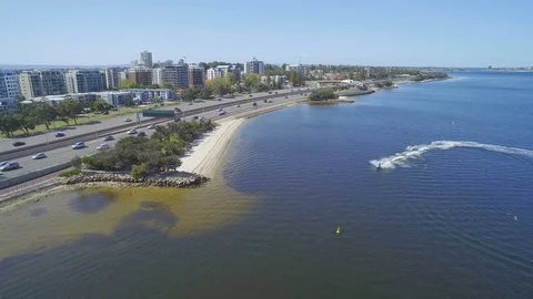 South Perth Foreshore Video stock 74758803