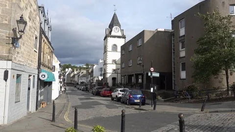 South Queensferry Near The Forth Rail Bridge  Edinburgh Scotland Stock Footage 83547176