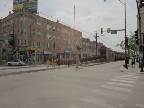South shore intersection in Chicago Stockbeeldmateriaal 75741590