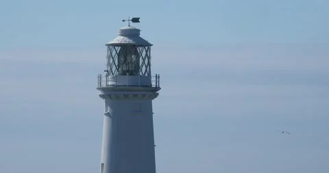 South Stack lighthouse, Anglesey, Wales, UK. Stock Footage 240093162