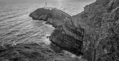 SOUTH STACK LIGHTHOUSE, WALES Stock Photos
