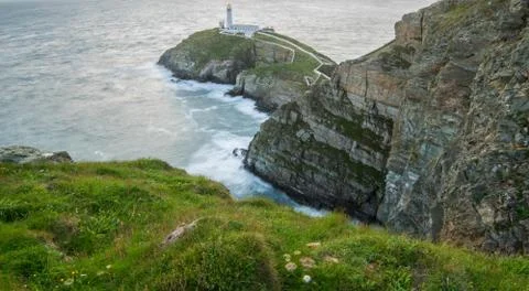 SOUTH STACK LIGHTHOUSE, WALES Stock Photos