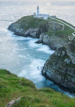 SOUTH STACK LIGHTHOUSE, WALES Stock Photos