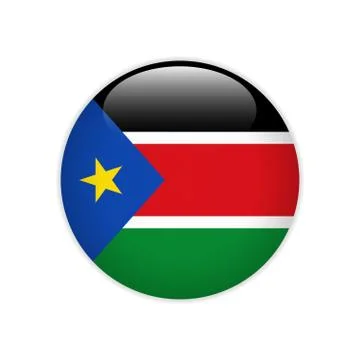 South Sudan flag on button Stock-Illustration
