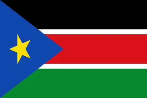 South sudan flag flat vector illustration Ilustração Stock
