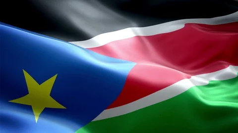 South Sudan Flag Stock Footage 116399994