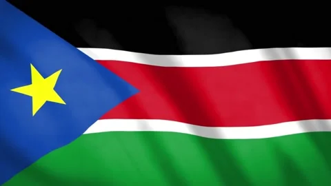 South Sudan Flag Stock Footage 188166522