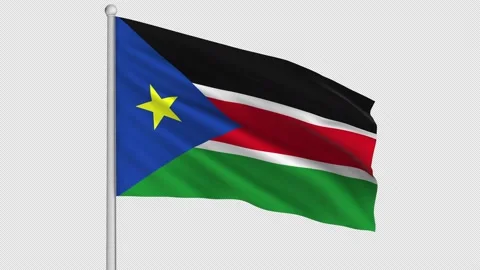 South Sudan Flag Stock Footage 211475050