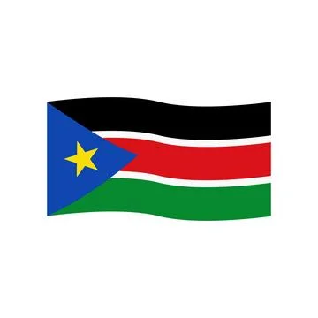 South sudan flag icon vector Stock Illustration
