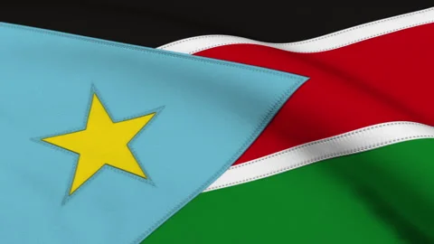 South Sudan Flag Loop Background Stock Footage 251733962