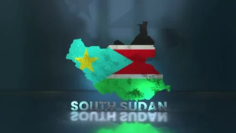 South Sudan Map Stock Footage 283070292
