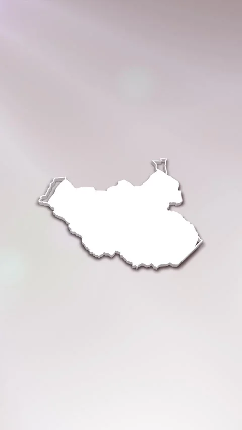 South Sudan Map Intro Video stock 261661070