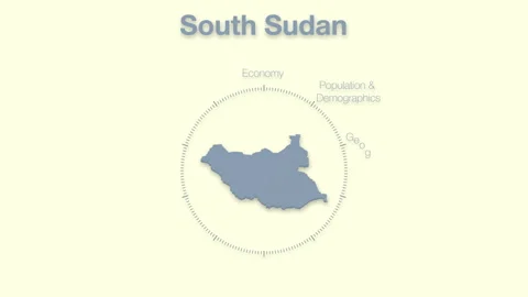 South Sudan MAP revealingmotion graphics data elements Stock Footage 339861648