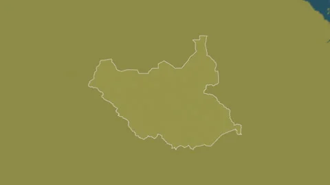 South Sudan map - solid. Border. Pattern. Labels Stock Footage 178368705
