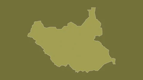 South Sudan map - solid. Border. Pattern. Labels Stock Footage 322519443