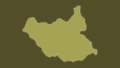South Sudan map - solid. Glow. Pattern. Stock Footage 149874797