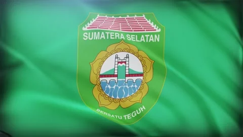 South Sumatra Flag Stock Footage 332182625