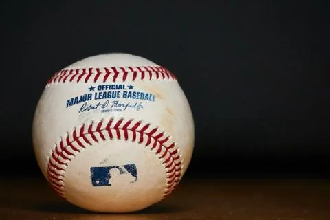 South Tyrol, Italy - May 20 2019: Used Major League Baseball (MLB) Baseball Stock Photos