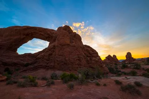 South window arch Stock Photos