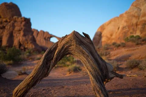 South Window Arch Rock Formation Arches National Park Moab Utah Stock Photos