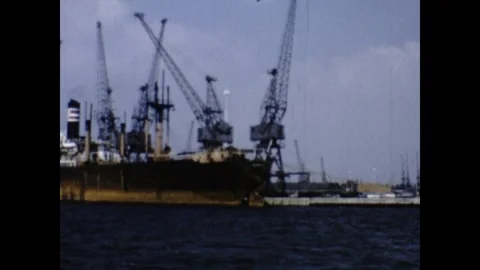 Southampton Docks 1973 Stock Footage 252727749