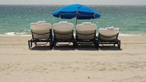 SouthBeach Benches Stock Footage 98590911