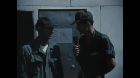 SOUTHEAST ASIA - 1969: Building interview - Sunlight rakes a prefab wall Stock Footage 344005376
