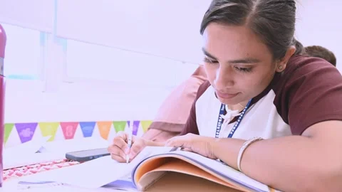 Southeast Asian Students Learning Traditional Chinese in Taiwan Classroom Stock Footage 340471701