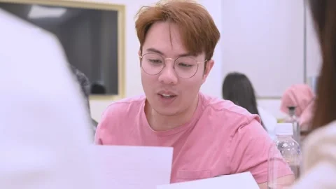 Southeast Asian Students Learning Traditional Chinese in Taiwan Classroom Stock Footage 340471703