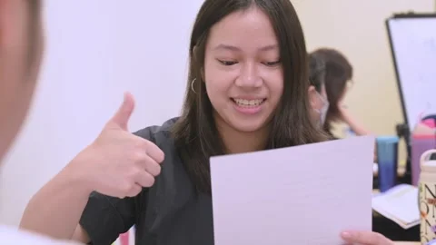 Southeast Asian Students Learning Traditional Chinese in Taiwan Classroom Stock Footage 340471713