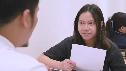 Southeast Asian Students Learning Traditional Chinese in Taiwan Classroom Stock Footage 340471725