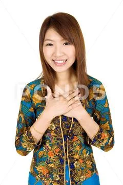 Southeast Asian woman greeting Stock Photos