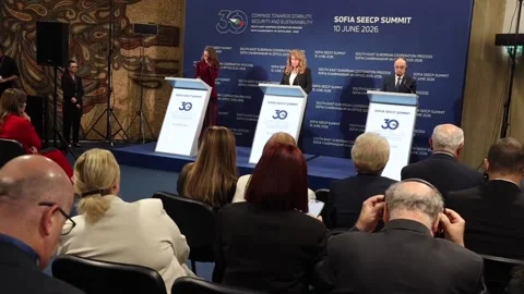 Southeast European Cooperation Process meets in Sofia, Sofía, BG - 10 Jun 2026 Stock Footage 337542211