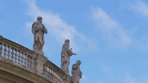 Southeast Saints Monument of St. Stephen's Basilica Stock Footage 135579351