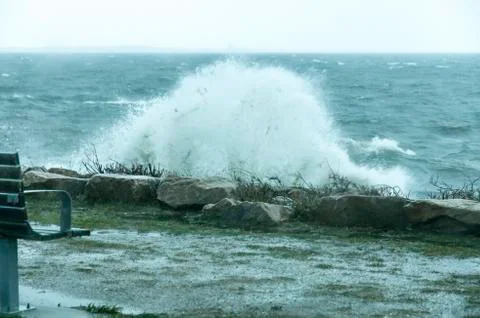 Southeasterly winds in Buzzards Bay Foto stock