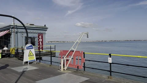 Southend Pier Coffee Shop Stock Footage 218630853