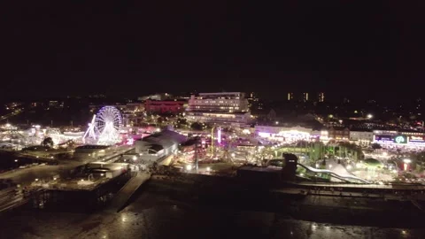 Southend seafront and funfair at night Stock Footage 252489520
