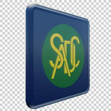 Southern African Development Community 3d illustration flag on pole. Wood Stock Illustration